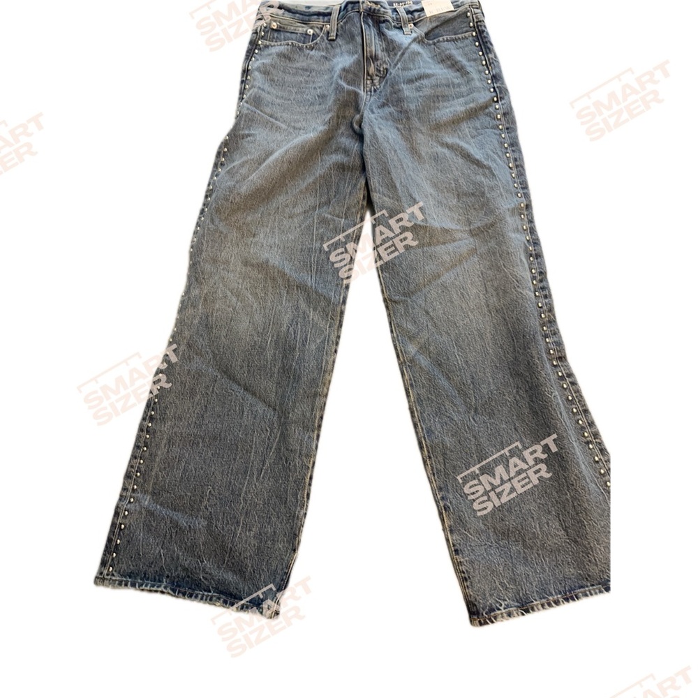J.Crew Blue Low Rise Wide Leg Jeans with Studs Women's Size 30 - Picture 5 of 5